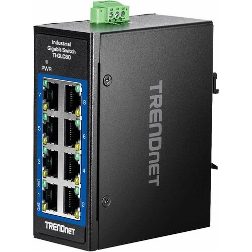 TRENDnet TI-GLC80 8 Ports Ethernet Switch - Gigabit Ethernet - 1000Base-T - 2 Layer Supported - 3.36 W Power Consumption -
