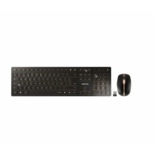 CHERRY DW 9100 SLIM Keyboard & Mouse - QWERTY - Spanish - USB 2.0 Type A Scissors Wireless Bluetooth/RF 4.2 2.40 GHz Keybo