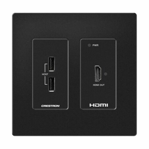 Crestron DM Lite HD-RXU-4KZ-101-2G-B Audio Extender Receiver - Wired - 70.10 m Range - 1 x Network (RJ-45) - 2 x USB - 1 x