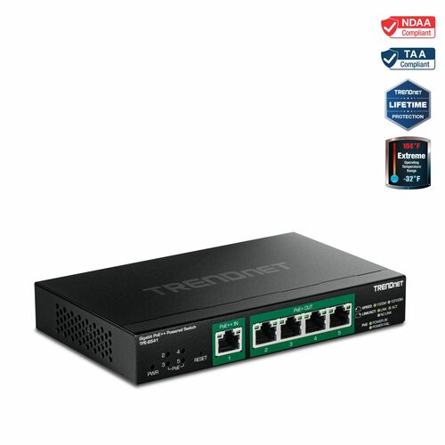 TRENDnet TPE-B541 5 Ports Manageable Ethernet Switch - Gigabit Ethernet - 10/100/1000Base-T - TAA Compliant - 2 Layer Supp