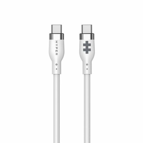 Hyperjuice HJ4011WHGL 1.50 m USB-C Data Transfer Cable - Cable for USB Charger, USB Device, MacBook, iPhone - First End: 1