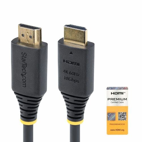 StarTech.com 60.96 cm HDMI A/V Cable - 1 - Cable for Audio/Video Device, TV, Workstation - First End: 1 x HDMI 2.0 Digital