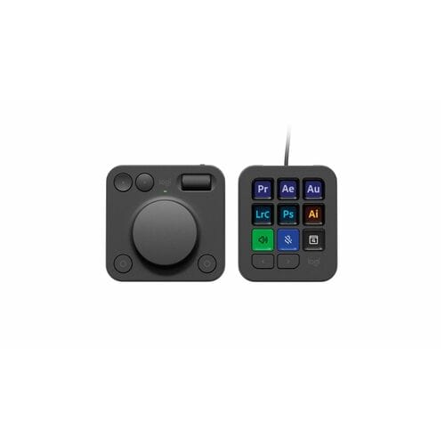 Logitech MX Creative Console Tastenfeld und Drehregler - Keypad, Kabel USB-Typ C, Graphit - Wählfeld, Kabellos, Bluetooth,