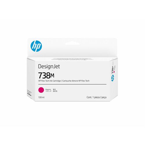 HP 738M Original Inkjet Ink Cartridge - Magenta - 1 Pack - 130 mL