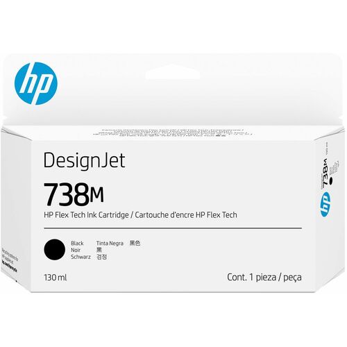 HP 738M Original Inkjet Ink Cartridge - Black - 1 Pack - 130 mL