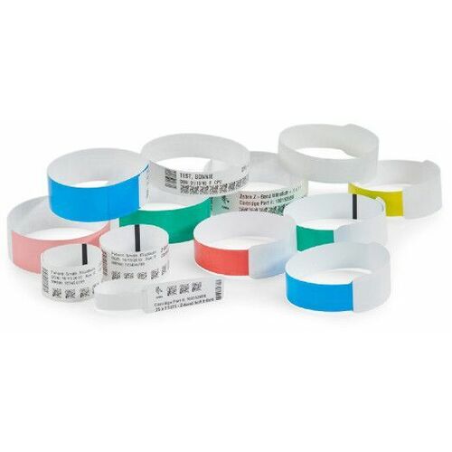 Zebra Z-Band UltraSoft Medical Label - 25.40 mm Width x 279.40 mm Length - Synthetic - 6 / Box