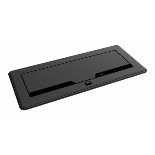 FlipTop? FT2 Series Cable Management System, 1200 Size, Mechanical, Pass-Through Lid, Black