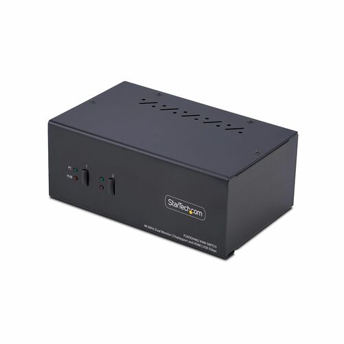 StarTech.com KVM-Switchbox - TAA-konform - 2 Computer - 4K - 3840 x 2160 - 6 x USB - 3 x HDMI - 3 x DisplayPort