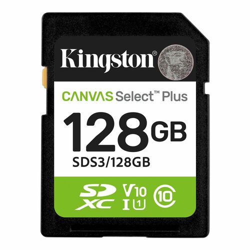 Kingston Canvas Select Plus 128 GB Classe 10/SUS-I (U1) SDXC - 1 - 150 MB/s Leitura - Ciclo de vida Garantia