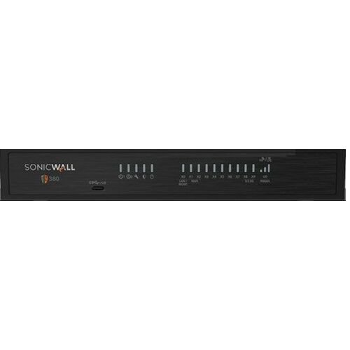 SonicWall TZ380 Network Security/Firewall Appliance - Intrusion Prevention - 8 Port - Gigabit Ethernet, - 5 Gigabit Ethern