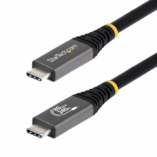 StarTech.com 50 cm USB4 A/V/Power/Data Transfer Cable - 1 - Cable for Notebook, USB Device, Docking Station, Wall Charger,
