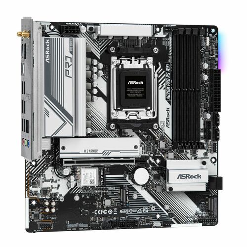 ASRock A620M Pro RS WiFi Gaming-Desktop-Motherboard - AMD A620 Chipsatz - Buchse AM5 - Micro ATX - Ryzen 7 Unterstützter P