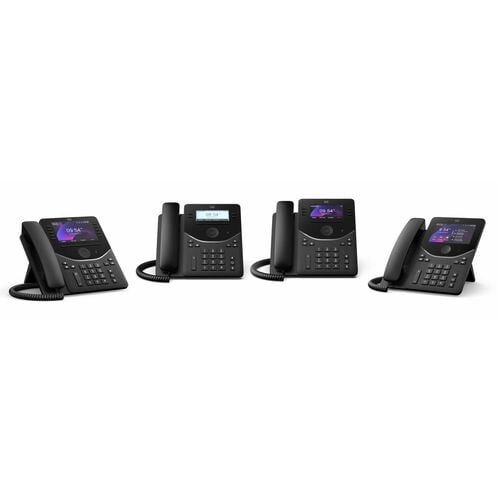 Webex 9811 Telefone IP - Secretária, Montagem em parede - Preto carbono - 2 x Linha Total - VoIP - 6,6 cm (2,6") LCD - 2 x