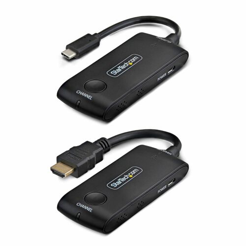 StarTech Wireless USB-C to HDMI Extender for Meeting Rooms, 4K 60Hz, 65ft Range, USB Powered, Plug-and-Play Tx and Rx Kit 