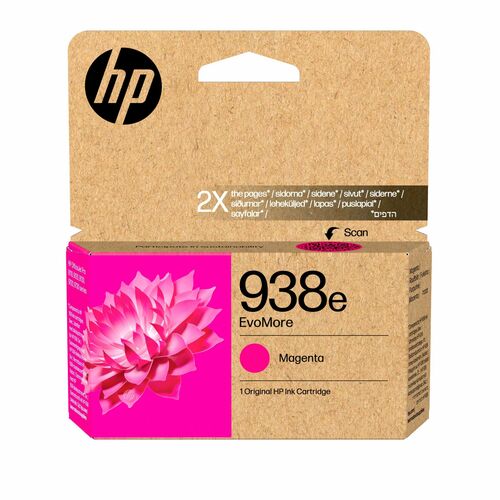 HP EvoMore 938e Original High Yield Inkjet Ink Cartridge - Magenta - 1 Pack - 1,650 pages