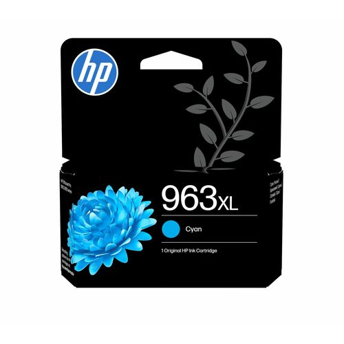 HP 963XL Original High Yield Inkjet Ink Cartridge - Cyan - 1 Pack - 1,600 pages