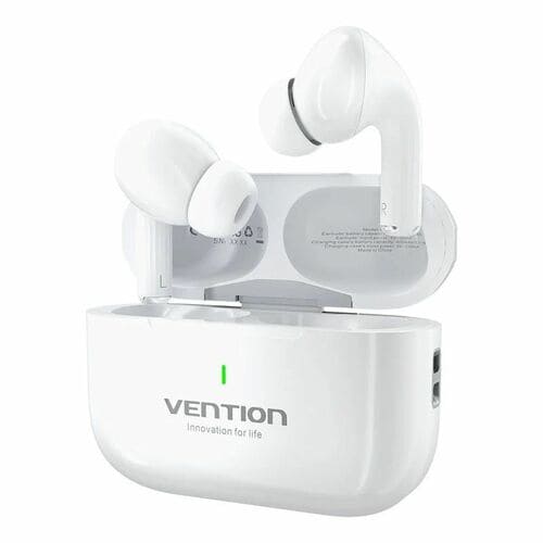 Vention Echo Lite NBV True Wireless Earbud Stereo Earset - White - Binaural - In-ear - 1000 cm - Bluetooth - 2.40 MHz to 2