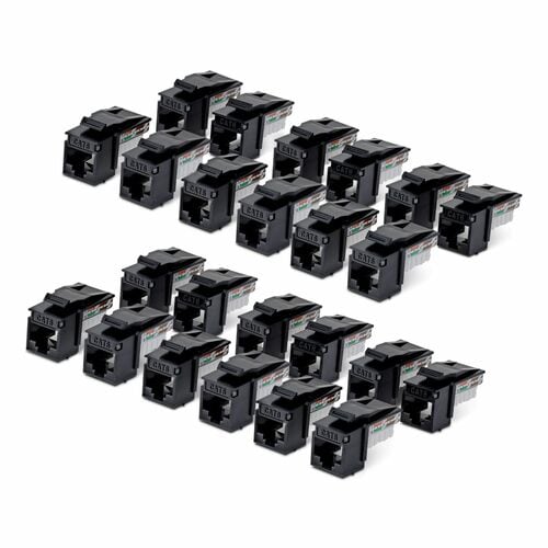 StarTech.com Gold Plated Network Connector - 24 / Pack - TAA Compliant - 1 x RJ-45 Network - Female - Black