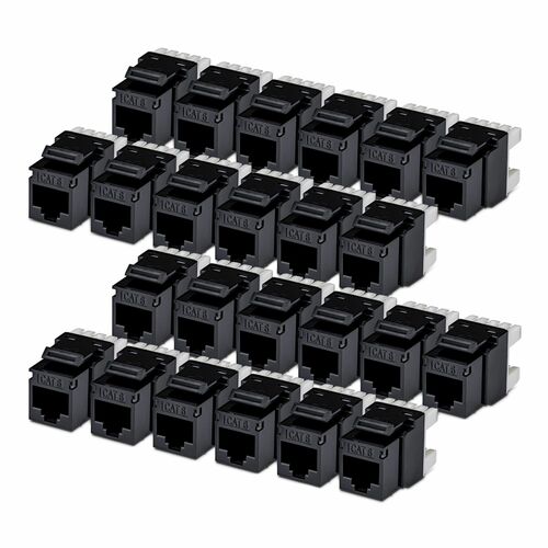 StarTech.com Gold Plated Network Connector - 24 / Pack - TAA Compliant - 1 x RJ-45 Network - Female - Black