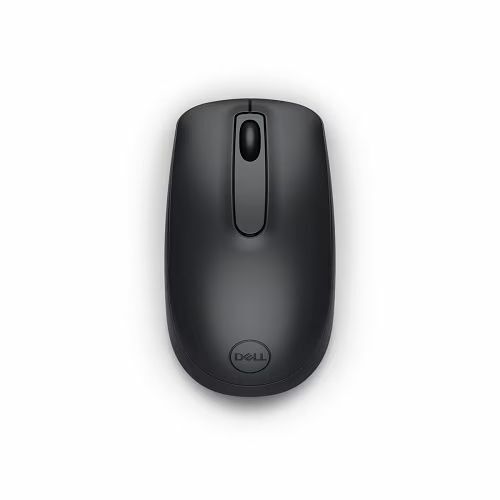 Dell WM118 Small Size Mouse - Radio Frequency - USB Type A - Optical - 3 Button(s) - Black - 1 / Pack - PC - Wireless - 2.