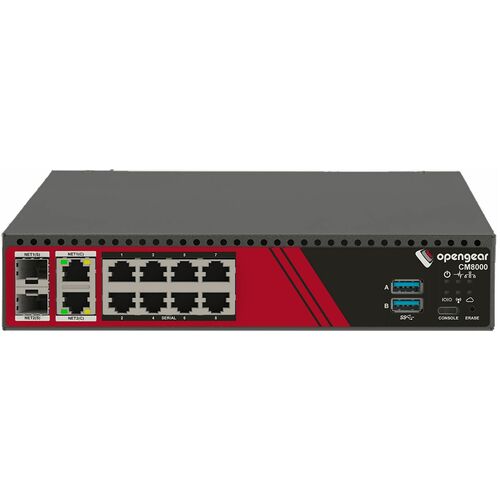 Opengear CM8008-C Device Server - 3,91 GB - Verdrilltes, Glasfaserleitung - 2 Gesamtzahl Erweiterungssteckplätze - 2 x Net