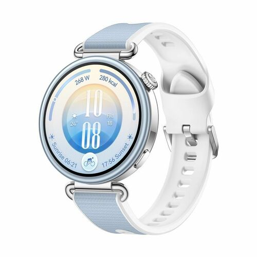 Huawei WATCH GT 7 Smart Watch - Blue Body Color - Blue Band Color - Stainless Steel Case Material - Fluoroelastomer Band M