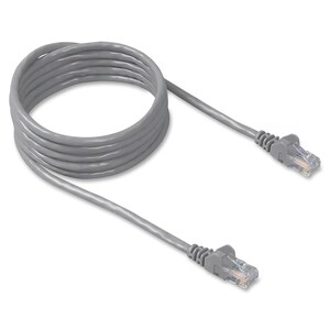 Belkin Cat5e Network Cable - RJ-45 Male Network - RJ-45 Male Network - 100ft - Gray