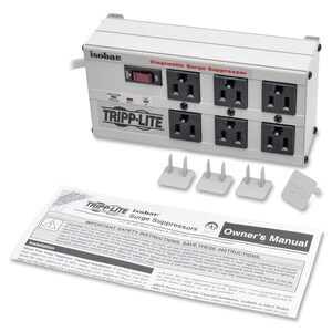 Tripp Lite by Eaton Isobar 6-Outlet Surge Protector, 6 ft. Cord with Right-Angle Plug, 3330 Joules, Diagnostic LEDs, Metal