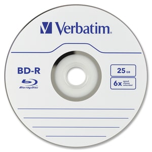 Verbatim 97457 Blu-ray Recordable Media - BD-R - 16x - 25 GB - 25 / Pack - 120mm