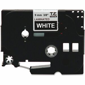 P-touch TZE325 Label Tape - 9.53 mm Width - White, Black - 1 Each - Grease Resistant, Grime Resistant