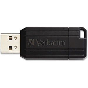 128GB PINSTRIPE USB FLASH DRIVE BLACK NR