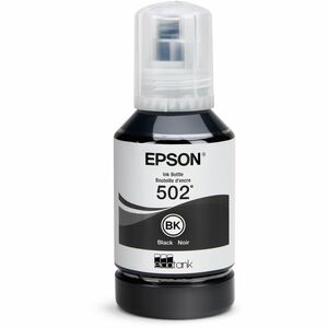 Epson T502, Black Ink Bottle - Inkjet - Black - 1 Each