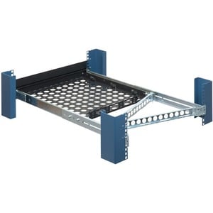 Rack Solutions 2U Sliding Laptop Shelf 17in (D) with Cable Management Arm - 75 lb Load - 16.3"Length x 15.4" Width - TAA C