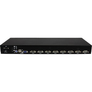 StarTech.com 8 Port 1U Rackmount USB PS/2 KVM Switch with OSD - Control up to 8 USB or PS/2-connected computers from one k