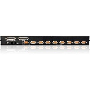 Aten CS1708A 8-Port PS/2 USB KVM Switch-TAA Compliant - 8 x 1 - 8 x SPHD-15 Keyboard/Mouse/Video - 1U - Rack-mountable
