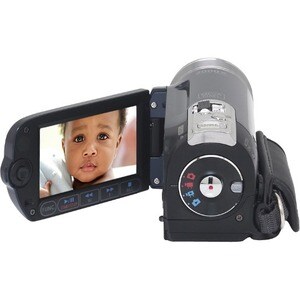 Canon Legria FS100 Digital Camcorder - 6.9 cm (2.7") LCD Screen - 1/6" CCD - SD - Blue - 16:9 - 0.8 Megapixel Image - 0.7 