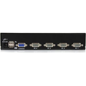 StarTech 4 Port 1U Rackmount USB KVM Switch with OSD, TAA - Control up to 4 VGA and USB computers from a single keyboard, 