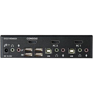 StarTech.com 2 Port USB HDMI KVM Switch w/ Audio & USB 2.0 Hub - 2-port USB HDMI KVM Switch lets you control two USB-enabl