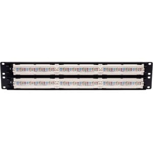 Tripp Lite 48-Port Cat6 Cat5 Patch Panel Rackmount 110 Punch Down RJ45 Ethernet 1URM 568B - 2U, 19" Rack Width