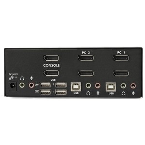 StarTech.com 2 Port Dual DisplayPort USB KVM Switch with Audio - Control 2 high-resolution dual DisplayPort computers with