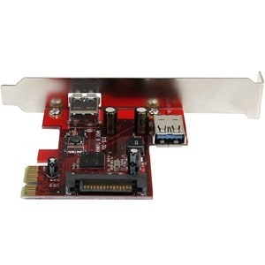 StarTech 2 port PCI Express SuperSpeed USB 3.0 Card with UASP Support, 5Gbps, 1 Internal 1 External, TAA - Add one interna