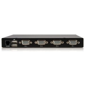 StarTech.com 4 Port USB VGA IP KVM Switch with Virtual Media - 4 Computer(s) - SVGA - 1920 x 1440 - 1 x Network (RJ-45) - 