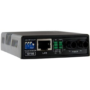StarTech.com MCM110ST2GB Transceiver/Media Converter - 2 Port(s) - 1 x Network (RJ-45) - 1 x ST - DuplexST Port - Optical 