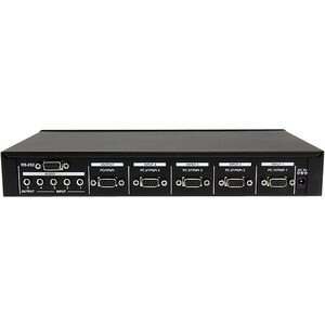 StarTech.com 4 Port VGA Video Audio Switch with RS232 control - 4 Port VGA Switch - VGA Video Switch - VGA Switch - 1920 x