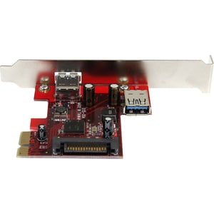 StarTech.com 2 port PCI Express SuperSpeed USB 3.0 Card with UASP Support - 1 Internal 1 External - 2 Total USB Port(s) - 