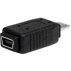 StarTech.com Adattatore Micro USB a Mini USB 2.0 M/F - Nickel Connettore - Nero