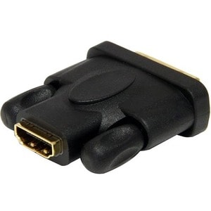 StarTech.com HDMI® auf DVI Adapter - DVI-D (25 pin) (Stecker) zu HDMI (19 pin) (Buchse) - Golden Anschluss - Schwarz