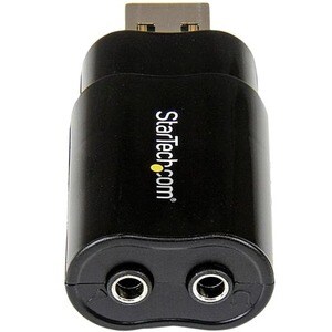 StarTech.com Tarjeta de Sonido Estéreo USB Externa Adaptador Convertidor - Negro - Negro