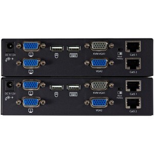 StarTech.com USB Dual VGA over Cat5 KVM Console Extender - 650 ft / 200m - Operate a Dual VGA, USB-enabled PC up to 650ft 