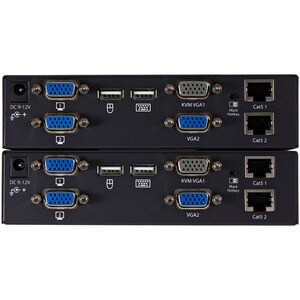 StarTech.com Extender console KVM a doppio VGA USB tramite Cat5 - 200 m - 2 Computer - 2 Utente Locale - 198,12 m Range - 